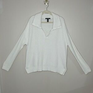 Lauren Ralph Lauren V-Neck Sweater in White Size XL